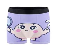 GuoChe Curious Cartoon Lettera Art Uomini Boxer Brevi Pantaloncini Allenamento Biancheria Intima per Gli Uomini Mutande Boxer Para Hombre, Curioso Cartoon Lettera Art, XX-Large