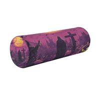GuoChe Cuscino cilindrico a rullo cervicale per Halloween Night Creepy Moonlight con fodera lavabile per schiena, gambe, sollievo cervicale per abbracciare il sonno