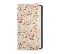 GuoChe Custodia a portafoglio in pelle di alta qualità per auto per uomo e donna, organizer per carte, documenti essenziali, patente di guida, lamina in oro rosa, stampa leopardata e le loro forme