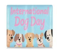 GuoChe Custodia a portafoglio in pelle di alta qualità, per uomo e donna, organizer per documenti, carte, licenza, giornata internazionale del cane