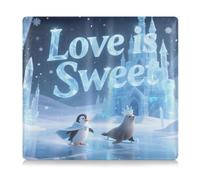 GuoChe Custodia a portafoglio in pelle per auto e tessere, per uomo e donna, essenziale, per carte, documenti essenziali, patente di guida, documenti per veicoli Love Is Sweet Animal Penguin Sealion