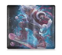 GuoChe Custodia a portafoglio in pelle PU per auto per documenti essenziali, patente di guida, carte Cosmic Skate Christmas Figure