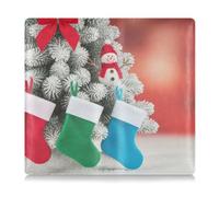 GuoChe Custodia in pelle per auto registrazione, assicurazione e carta d'identità, per uomo e donna, organizer per patente di guida, carte e documenti essenziali, scena natalizia