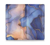 GuoChe Custodia in pelle PU per assicurazione e carta d'identità per uomo e donna, portafoglio accessori per carte, documenti essenziali, patente di guida, veicolo documenti marmo, oro, blu arte