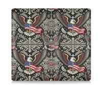 GuoChe Custodia in pelle PU per assicurazione e carta d'identità, unisex, accessori per camion per qualsiasi auto, camion, moto, rimorchio o barca, bandiera americana, stile vintage, veterano, croce