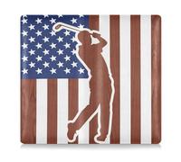 GuoChe Custodia per auto in pelle PU per auto e assicurazione per uomini e donne, scatola per guanti per carte, documento essenziale patente di guida golf golfista bandiera usa golf cool sport amanti