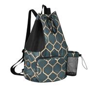GuoChe Draw String Back Bag Summer Camp Bag Con Bottiglia D'acqua Tasca String Bag Per La Scuola Impermeabile Leopard Skin Print Style