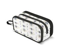 GuoChe Evil Eye Magic Blue Nylon Zip Pencil Bag Grande Capacità Astuccio Con Cerniera Cancelleria Scuola per gli Uomini del College