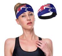 GuoChe Fasce elastiche per capelli con bandiera delle Isole Cook, antiscivolo, morbide, per make up, tennis, basket, pallavolo