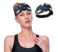 GuoChe Fasce elastiche per capelli con pecore con stelle di notte, antiscivolo, da donna, per allenamento, atletica, sport, ciclismo, make up