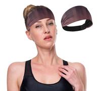 GuoChe Fasce elastiche per il sudore da donna, colore marrone, gradiente, per yoga, basket, tennis, uso quotidiano
