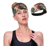 GuoChe Fasce per capelli elastiche da donna con bandiera USA e bandiera della libertà Liberty per donne fasce per capelli elastiche per allenamenti yoga atletica sport basket