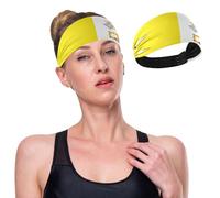 GuoChe Fascia elastica per il sudore, con bandiera della Città del Vaticano, per calcio, make up, pallavolo