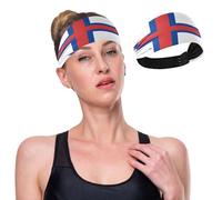 GuoChe Fascia elastica per il sudore con bandiera delle Isole Faroe, traspirante, per calcio, escursionismo, lavaggio del viso