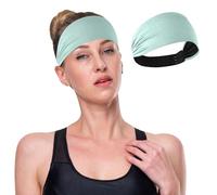 GuoChe Fascia elastica per la testa da donna, colore verde menta, traspirante, assorbe il sudore, per corsa, pallavolo, yoga, lavaggio viso