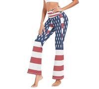 GuoChe Flare Yoga Leggings Stretch Flare Leggings Donna per Walk S, Bandiera degli Stati Uniti d'America, XX-Large