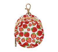GuoChe Fresh Strawberry Neonata Ragazza Ciuccio Custodia con Cerniera e Clip Portachiavi Portafoglio, Articoli Per Bambini Contenitore Box
