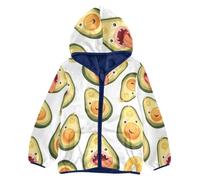 GuoChe Funny Avocado Faces Fleece Jacket Toddler Boy Bambini Peluche Giacche, Colorato, 9-10 anni
