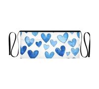 GuoChe Grembiule blu della vita del cuore dell'acquerello 12" resistente all'acqua