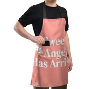 GuoChe Grembiule da barbiere impermeabile con tasche grembiule da cucina per uomo server, motivo a tema dolce angelo ha arrivato bambino