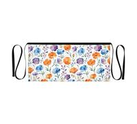 GuoChe Grembiule da cameriera con 3 tasche grembiule da server multicolore motivo floreale grembiule in vita grembiule da portata 30,5 cm impermeabile
