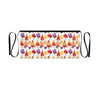 GuoChe Grembiule da cameriera con 3 tasche, per cameriere, colorato, con alberi autunnali, grembiule a vita corta, 30,5 cm, per uomini e donne, resistente all'acqua