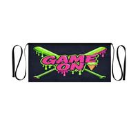 GuoChe Grembiule da cameriera con 3 tasche, per giocare con mazza da baseball, graffiti, vita corta, grembiule impermeabile da 30,5 cm