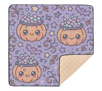 GuoChe Halloween Candycauldron Pumpkin Patch Morbido Imbottito per Pavimento Accogliente Traspirante Baby Kick Crawling Mat
