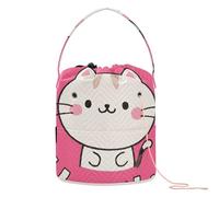 GuoChe I Love Your Valentine - Borsa organizer per filati all'uncinetto, con fori per ferri da maglia, organizer per lavori a maglia