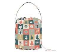 GuoChe Icona di Natale Patchwork Modello Crochet Borse Crochet Bag Filato Portatile Filato Tote per Crochet Knit Crochet Accessorio