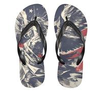 GuoChe Infradito da donna in gomma, ad asciugatura rapida, per nuoto, escursionismo, feste di viaggio, Stampa artistica con bandiera sovrana del cielo, X-Small