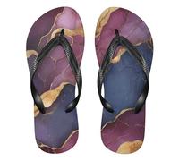 GuoChe Infradito da donna in gomma, essenziali per nuoto, escursionismo, viaggi e spiaggia, Marmo Bordeaux Blu Navy, X-Small