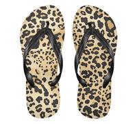 GuoChe Infradito da donna in gomma, sandali da spiaggia ad asciugatura rapida, per doccia, piscina, camminata, Leopardo Stampa Modello Sfondo Senza Cuciture, XX-Large