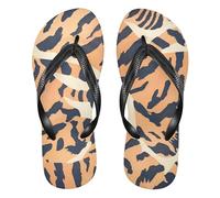 GuoChe Infradito in gomma da donna, comode infradito da uomo, per nuoto, escursionismo, viaggi e passeggiate, Motivo arancione a righe monarca feline, Medium