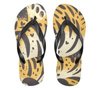 GuoChe Infradito in gomma da uomo, ad asciugatura rapida, sandali da donna per nuoto, escursionismo, viaggi estivi, Pantera Skin Print Style Dimgray, Large