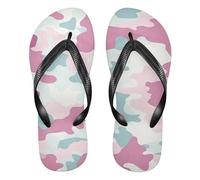 GuoChe Infradito in gomma per le donne di supporto da donna flip per doccia piscina casa, Blu Polvere Camouflage, Small