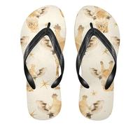 GuoChe Infradito in gomma per uomo, comode infradito da uomo per nuoto all'aperto, escursionismo, viaggi a casa, Carino Giraffe Faces, Small