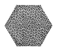 GuoChe Leopardo Grigio Modello UV50+Ombrello Pieghevole Viaggio e Golf Fold Up Grandi Ombrelli per Pioggia Auto Open