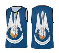 GuoChe Maglia da basket atletica da uomo in casa e in trasferta da baseball da donna per uomini donne giovani fan uniforme regali, Bandiera dello stato della Louisiana, XL