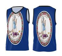 GuoChe Maglia da basket atletica da uomo in casa e in trasferta da baseball da donna per uomini donne giovani fan uniforme regali, Bandiera dello stato della Virginia, 3XL