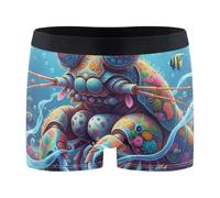 GuoChe Mantis gamberetti collage barriera corallina boxer da uomo slip atletica intimo per uomo intimo boxer para hombre, Collage di barriera corallina di gamberetti Mantide, X-Large