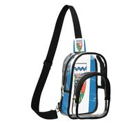 GuoChe Marsupio in PVC trasparente in poliestere, dimensioni compatte, cinghia regolabile multi scomparto tasca frontale, Bandiera Territori del Nordovest, One Size, Colorato