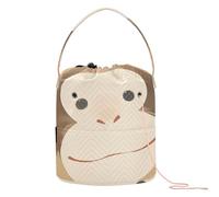 GuoChe Monkey Head Art - Borsa per filati per lavori a maglia, borsa portatile per lavori a maglia