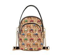 GuoChe Orsi da baseball con pipistrelli modello borse a tracolla per le donne catena trapuntata borse a tracolla borsa telefono borsa