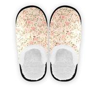 GuoChe Pantofole da casa da donna in pile corallo suola antiscivolo leggere pantofole da casa calzini interni esterni inverno camera da letto M, Stampa leopardata in lamina d'oro rosa le loro forme