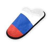 GuoChe Pantofole Morbide Antiscivolo Indoor Casa Pantofole Scarpe per Camera Da Letto Hotel Viaggi Spa Bandiera Nazionale Della Russia, Bandiera nazionale della Russia, Large