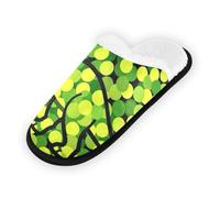 GuoChe Pantofole morbide antiscivolo per casa pantofole da casa per camera da letto hotel viaggi spa arcobaleno dot giorno dinosauro T-rex amante internazionale Dot Day, Rainbow Dot Day Dinosaur T-rex