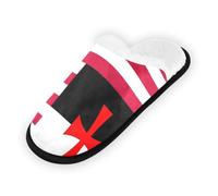 GuoChe Pantofole morbide antiscivolo per casa pantofole da casa scarpe per camera da letto hotel viaggio spa bandiera degli Stati Uniti Cavalieri Templari Battaglia, Bandiera degli Stati Uniti