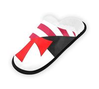 GuoChe Pantofole morbide antiscivolo per casa pantofole da casa scarpe per camera da letto hotel viaggi spa bandiera degli Stati Uniti e cavalieri templari battaglia, Bandiera degli Stati Uniti e