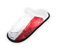 GuoChe Pantofole morbide antiscivolo per interni casa pantofole scarpe per camera da letto hotel viaggi spa bandiera Italia verde rosso, Bandiera Italia Verde Rosso, Medium